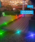 Recessed LED Deck Lights Kit With Cool RGB Color Changing And Dynamic Chasing Effects 30 Pack Outdoor WiFi Smart Step Lights