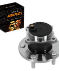 512347 Rear Wheel Hub And Bearing Assembly With ABS 5 Bolt For Mazda 3 2004 To 2013 And Mazda 5 2006 To 2017, product and box