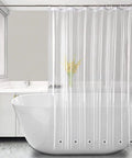 Long Shower Curtain Liner 72 By 75 Inches Clear PEVA Waterproof With Six Magnets For Tall Showers No Odor Safe Non Toxic Material