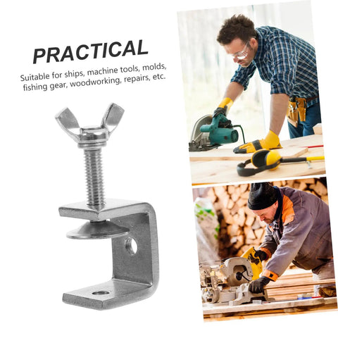 Two Pack Heavy Duty Clamps For Woodworking Quick And Secure C Clamps For Small To Large Materials Portable Opening Shaped Tool Durable And Versatile