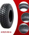 4.10/3.50-6 Tires With Heavy Duty Inner Tubes For 4 Wheelers ATVs Go Karts Lawn Mowers Snow Blowers Tractors Hand Trucks