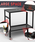 Heavy Duty Welding Table Workbench With Rock Solid 1200 Pound Capacity Plus 36 By 18 Inch Surface Rust Proof Finish Made For Busy Shop Floors Garage Crews And Fabricators Built To Last, showing spacious design with tools.