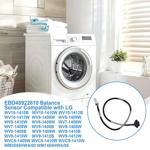 Washer Balance Sensor Replacement For LG Front Load Dope Sensor Part Fits WM3555HWA/00 WM1455HWA/00 WV10-1410B, cable with connector