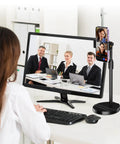 Telescopic Webcam Tripod Desk Mount With Phone Holder, Adjustable 11.4 To 18.7 Inches, One Quarter Inch Thread, Swivel Ball Head