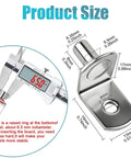 Heavy Duty Nickel Plated Shelf Pins 50 Pack 1/4 Inch L Shaped Cabinet Pegs with size measurements showing durability.