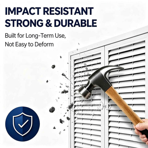 Pro Grade Aluminum Alloy Drywall Access Panel Featuring Slick Heat Dissipation Ventilation Mesh Hella Sturdy Metal Construction And Nifty Handle For Home Tasks with hammer hitting panel.