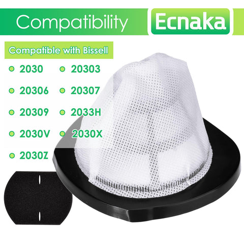 Replacement Featherweight Filters For 3-In-1 Lightweight Stick Vacuum 2030 Series compatible models chart and filter