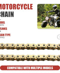 Gold 520 X Ring Motorcycle Chain With 114 Links And Master Link Pro Grade Heavy Duty Drive Chain For Motorcycles