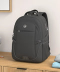 Grey Anti Theft Laptop Backpack With Combination Lock For Travel And Everyday Carry Fits 17 Inch Laptops Ideal For Students And Pros