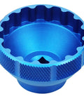 BBT 69.2 16 Notch 44mm Bottom Bracket Tool in blue anodized CNC aluminum for bicycle maintenance