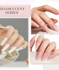 Six Nude Shades Gel Nail Polish Set In 9ml Bottles, HEMA Free Long Lasting Manicure Kit In White Pink Beige Tones, nail art