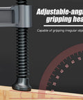 Adjustable-angle gripping head of Heavy Duty Deep Throat U Clamp G Style Woodworking Steel Deep Reach C Clamp for DIY Carpentry