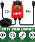 Heavy Duty Paddle Switch For Table Saw 110V To 120V Single Phase On Off Emergency Stop Paddle with Extension Cords