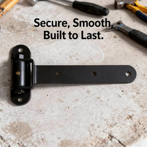 2 Pcs Heavy Duty Gate Hinges with 180 Degree Opening and Smooth Bearing for Wooden Fence Doors