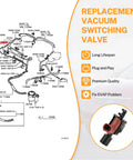 Toyota Vacuum Switching Valve Solenoid VSV Replacement schematic and features for 1992-2007 Camry Sienna Avalon Highlander models.