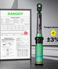 Ultra Precise Mini 1/4 Inch Torque Wrench For Bike, 20 To 240 Inch Pounds Range, 2.3 To 27.1 Newton Meters, Lightweight With 3 Degree Curved Ratchet Head, Quick Release Button, Anti Slip Ergonomic Handle, Ready For Gearheads. with certificate and handle