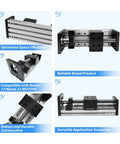 Nema 23 Linear Motor Kit Featuring 80Mm Wide Cnc Sliding Table And Badass Double Rail Stage Built Tough For Heavy Duty Projects With Zero Hassle Setup, showcasing robust components.