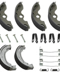 Front And Rear Brake Shoes Kit For Recon 250 ATV 1997 To 2022 With Non Asbestos Friction Material And Beefy Heavy Duty Steel Build