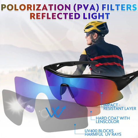 8 Pack Men Safety Glasses With ANSI Z87.1 UV Protection, featuring blue lenses and black frame, UV/blue-light blocking for outdoor activities.