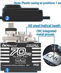 70Kg Digital Brushless RC Servo 8.4V 180 Degree Waterproof IP68 with steel helical gear and CNC process