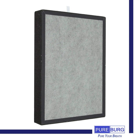 Replacement H13 True HEPA Filter Set with Four Activated Carbon Pre Filters for LivePure LP350 Series Air Purifiers side view