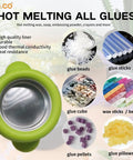 Compact Portable 2.5 Inch Mini Electric Hot Glue Pot 35W Fast Heating Up To 380 Fahrenheit For On The Go Small Crafts Beads