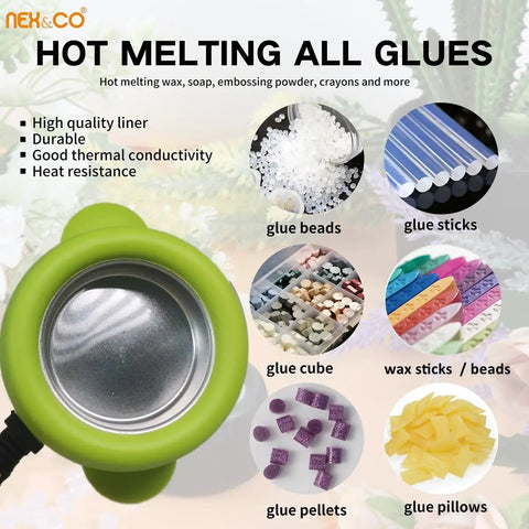 Compact Portable 2.5 Inch Mini Electric Hot Glue Pot 35W Fast Heating Up To 380 Fahrenheit For On The Go Small Crafts Beads