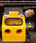 Pro-Grade Heavy Duty Sand Blaster Cabinet For Wet And Dry Processing With Adjustable Air Pressure, Two-Hand Operation