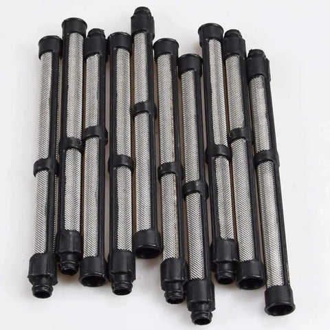 Airless Spray Gun Filter 60 Mesh 287032 10 Pack For Contractor II And FTx II, stainless steel filters with black ends