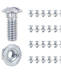 Solid Fit Garage Door Track Bolts And Flange Nuts 1/4 X 5/8 Inches Flat Head Carriage Bolts Zinc Coated Heat Treated Steel parts.