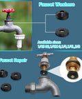 Two In One Faucet And Plumbing Washer Kit With 233 Pcs Beveled And Flat Gaskets for spigots, hose bibs, and garden faucets.