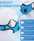 Pro Grade Six Pack Breathable Dust Mask With Adjustable Straps And 24 Activated Carbon Filters For Woodworking Side View