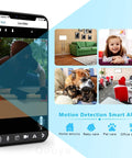 App interface showing live video from Stealthy Hidden Spy Camera Water Bottle HD 1080P Portable WiFi Cam with motion detection features