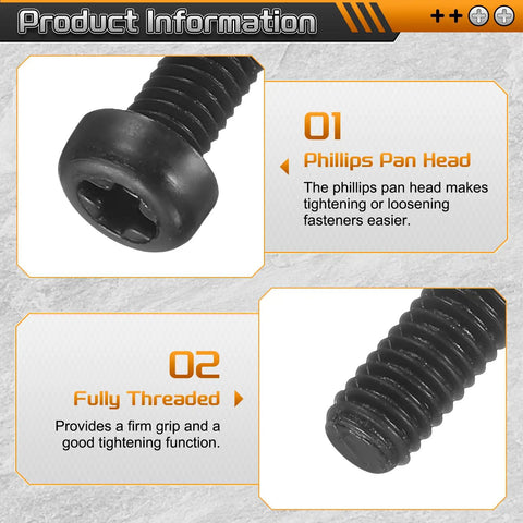 100 Pack M4x30mm Nylon Phillips Machine Screws Rock Solid Heavy Duty Fasteners top view showing pan head and threaded design
