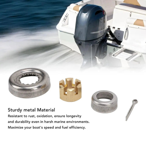 Heavy Duty Marine Prop Nut Kit Built Tough For Yamaha Outboard Engines 30HP To 60HP 66T W4599 00 with metal parts and boat