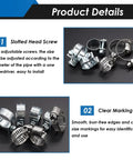 52Pcs Fuel Line Clamp Kit For Auto Repair And Maintenance Includes 8-18mm Hose Clamps And Adjustable From 1/4 Inch To 1-1/8 Inch (6-29mm)