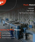 Industrial injection molding process for plastic materials with machinery and operators in factory setting