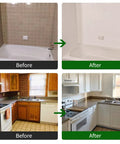 Odorless Tub and Tile Refinishing Kit Before and After on Bathtub and Kitchen Renovation
