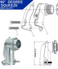 90-degree zinc alloy elbow for Dope Flexible Steel Electrical Conduit Kit with diagram