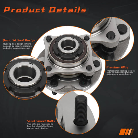 Plug And Play Front Wheel Hub And Bearing Assembly For Toyota 4Runner 2003-2019, Tacoma 2005-2019, FJ Cruiser 2007-2009