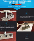 10 Pcs Tap Extractor Set For Broken Screws And Fasteners Steel Screw Remover Tools In use on metal plate