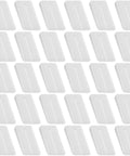 Plastic furniture leveler shims, 30-pack, white, front view