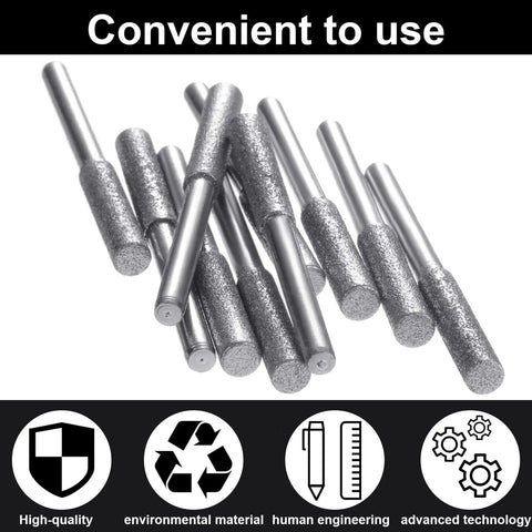 30 Pcs Chainsaw Sharpener Stone Bits Kit With Storage Box Five Thirty Second Inch High Hardness Titanium Diamond