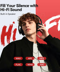 Person wearing headphones enjoying 64GB MP3 Player With Bluetooth And Built In Speaker M3 2.4 Inch Portable Music Player