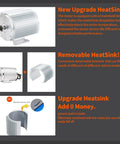 Beefed Up Brushless DC Motor Kit For Electric Scooters And Bikes 48V 2000W 4300RPM High Speed Mid Drive With heat sink feature.