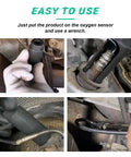 Oxygen Sensor Socket With Side Wire Cutout Half Inch Drive And Seven Eighths Inch 6 Point O2 Sensor Wrench Removal Tool in use