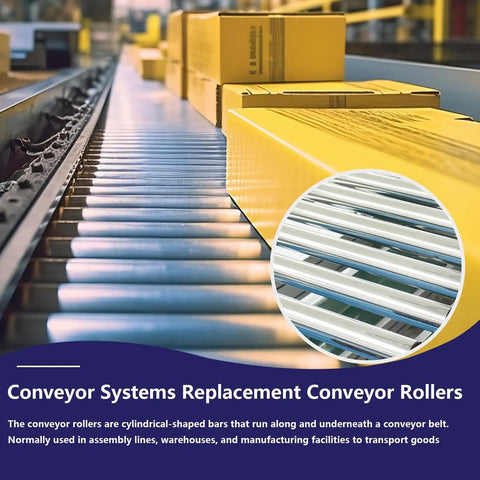 Tough As Nails Galvanized Steel Conveyor Roller Replacement Featuring Spring Loaded Bearings For Slick Gravity Feeder Workflow Push In Install 17 Inch Heavy Duty Rollers