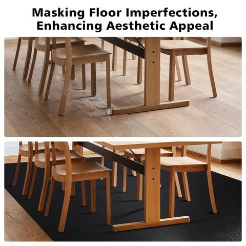 Waterproof Vinyl Floor Mat Area Rug Protector For Under Dining Table, Durable Plastic Rug For Kitchen, Large 3 By 5 Foot Mat