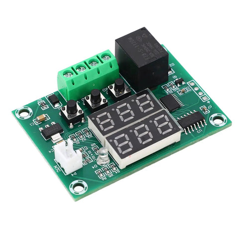 Digital Temperature Controller With Double Display And 12V 10A Relay Thermostat Module For Freezers Incubators And Machine Rooms 58 To 230F Range Easy Setup Cool DIY Lab Gear PCB board