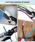 Pro Grade All In One Wire Cutters And Stripper For Pros cutting various wires, 8 inch heavy duty with spring loaded handles, dual blades.